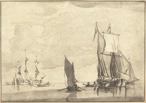 Deniz manzarası by Maria Catharina Prestel after Willem van de Velde the Younger