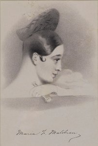 Otoportre, 1830'ların Başları. by Maria Malibran Garcia
