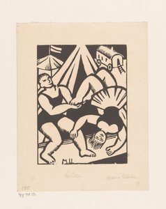 Gaukler (nesne üzerindeki orijinal başlık) by Maria Uhden (signed by artist)