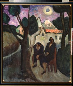 Güneş Tutulması - Resim Marianne Von Werefkin (1860-1938), tuval üzerine yağlıboya, yaklaşık 1910, Rus sanatı, 20. yüzyıl, dışavurumculuk - Özel koleksiyon by Marianne von Werefkin