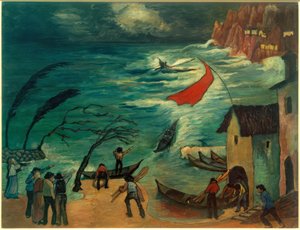 Balıkçılar fırtınada by Marianne von Werefkin
