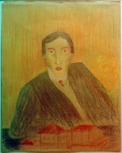 Mimari model ile portre by Marianne von Werefkin