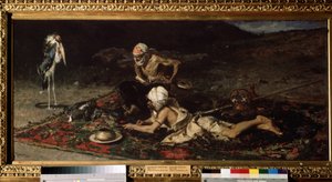 ""Yılan Oynatıcılar"" Yılana Tavşan Sunan Hindu Yılan Oynatıcıları (Hindu Yılan Oynatıcıları) . Mariano Fortuny y Marsal