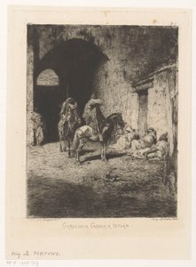 Bewakers van de kasba te Tetuan Casbaha Tetuan Muhafızı (nesnedeki başlık) by Mariano José María Bernardo Fortuny y Carbó