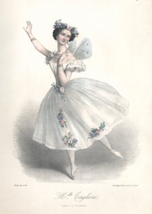 İtalyan balerin Marie Taglioni, babası Filippo Taglioni'nin Paris Operası'ndaki balesi Le Sylphide'de