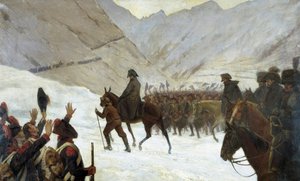 Grand-Saint-Bernard'ın geçişi, 20 Mayıs by Marie Felix Edmond de Boislecomte