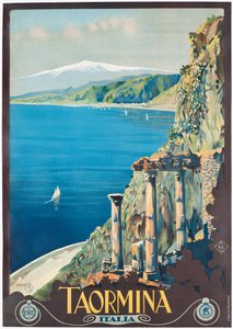 Afiş reklamı Taormina, c.1927 (renkli litografi)