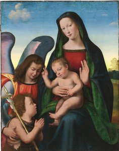 Genç Vaftizci Yahya ve bir Melek ile Madonna ve Çocuk