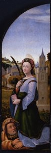 Üç Parçalı: Aziz Barbara ve babası Dioscurus, 1500
