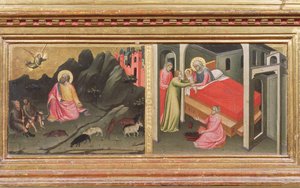 Azizlerle Madonna ve Çocuk, 80340 panel detayında Joachim