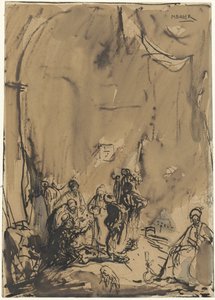 Bir grup Doğulu yoğun sohbette by Marius Bauer