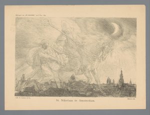 St. Nicholas Amsterdam'da (nesne üzerindeki başlık) by Marius Bauer