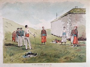 Askeri bir düello - Marius Roy, Musee Carnavalet tarafından suluboya by Marius Roy