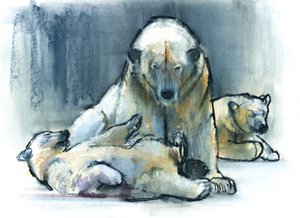 Guardian, 2016, (kağıt üzerinde pastel içerir) by Mark Adlington