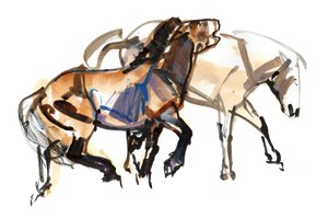 Buz Devri (Przewalski), 2012, (kağıt üzerinde karışık teknik)