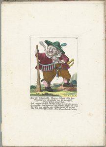 De dwerg Christl Vestnbalkh, yaklaşık 1710 Christl Vestnbalkh, Bürg Schütz, Fransız Bayrian hırsızlığındaki Tirol taş tuzağının yakınında (nesnedeki başlık) Il Callotto resurcitato veya Yeni Mobilyalı Küçük Dolap (seri başlığı) by Martin Engelbrecht (attributed to)