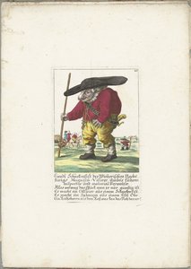 De dwerg Liendl Schnekenfist, yaklaşık 1710 Wienerisches Nacht-Kings Magazin-Visirer