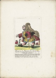 Cüce Mösyö le Marquis de Sauterelle, yaklaşık. 1710 Monsieur le Marquis de Sauterelle, Obrister Heüschrecken Comissarius, der Liebes beyanında (nesne üzerindeki başlık) Il Callotto resurcitato oder Neu eingerichtes Zwerchen Kabin (seri başlığı)
