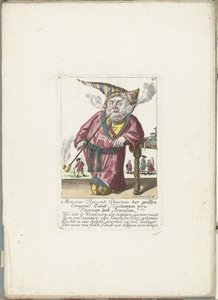 De dwerg Piperouk, bir tütüncü şirketinin yöneticisi olarak, yaklaşık 1710 Mösyö Piperouk, Virginia ve Brezilya