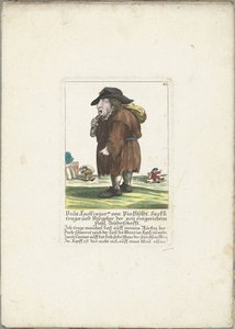 De dwerg Veith Knollinger von Pinklfeldt, yaklaşık 1710 Veith Knollinger von Pinklfeldt, Sackhtrager ve yeni kurulan Flegl Kardeşliği'nin öncülü (nesne üzerine başlık) Il Callotto resurcitato veya yeni kurulan Zwerchen Kabinesi (seri başlığı)