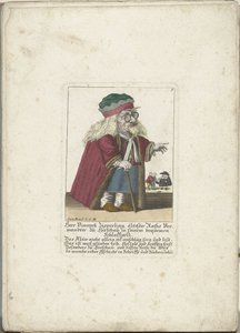 Dwerg Vincentz Zipperling, een bontjas, yaklaşık 1710 Herr Vincentz Zipperling, Rath