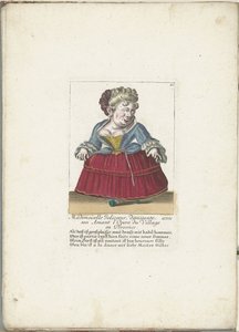 Dwerg als de Franse Matmazel Jolicoeur, yak. 1710 Matmazel Jolicoeur, Provence