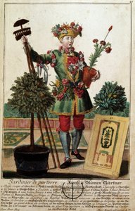 Bir bahçıvan. Martin Engelbrecht (1684-1756), “Manouvries habilles