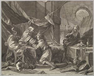 Isaac Blessing Jacob, 18. yüzyıl. by Martin Gottfried Crophius