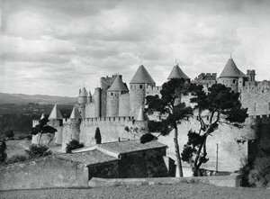 Carcassonne, Fransa, 1937 by Martin Hurlimann
