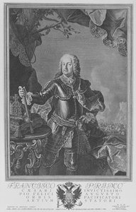 Francis I, Kutsal Roma İmparatoru, Philipp Andreas Kilian tarafından oyulmuş by Martin II Mytens or Meytens