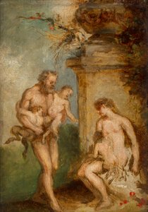 Satyr Çocukların Eğitimi by Martin Johann Schmidt