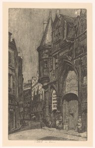 Paris'te Hôtel de Sens ile sokak görünümü by Martin Monnickendam