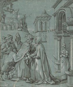 Joachim ve Anne'nin Altın Kapı'da Buluşması by Martin Schaffner