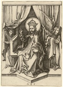 Mesih İki Melekle Taht Edildi by Martin Schongauer