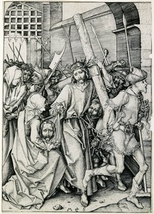 15. yüzyılın sonlarında haç taşıyan İsa by Martin Schongauer