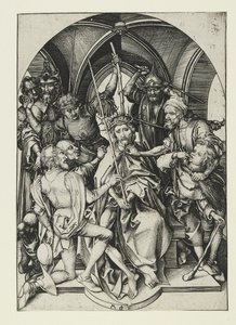 Dikenler ile taçlandırılmış İsa, 15. yüzyılın sonlarında by Martin Schongauer