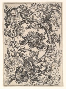 Gündüz Kuşları Tarafından Alay Edilen Baykuşla Süsleme, ca. 1435-1491. by Martin Schongauer
