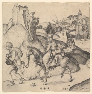 Köylü Ailesi Pazara Gidiyor, ca. 1435-1491. by Martin Schongauer