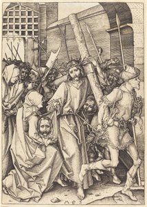 Aziz Veronica ile Haç Taşı by Martin Schongauer