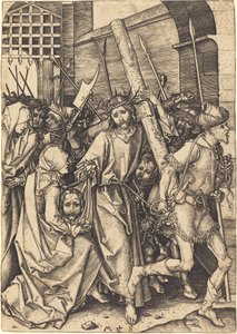 Aziz Veronica ile Haç Taşı by Martin Schongauer