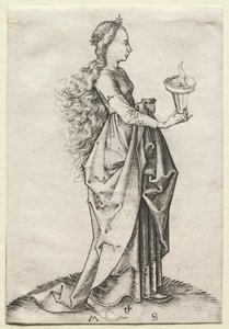 Beşinci Bilge Bakire. by Martin Schongauer