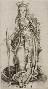 Küçük Aziz Catherine by Martin Schongauer
