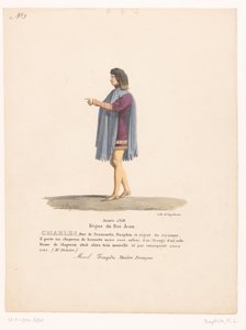 Kostüm van de dauphin Karel van Valois trajedi Marcel Charles, Normandiya Dükü (nesnedeki başlık) Theaterkostuums (dizi adı) Fransız Tiyatrosu: MM tarafından kostüm koleksiyonu. Bibliot