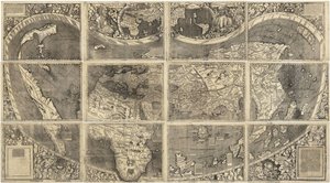 Dünya haritası Universalis Cosmographia, 1507