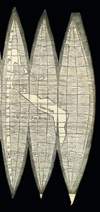 Bir dizi karasal küre şeklinde dünya haritası, 1507