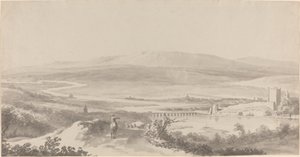 Grinzing yakınlarındaki Tuna Nehri Panoraması by Martin von Molitor