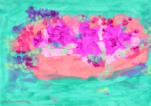 Güllü çiçek sepeti by Martina Konitzky