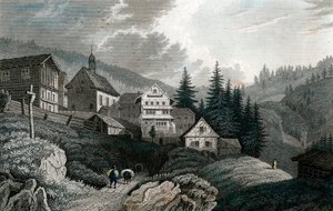 Kilise Maria Schnee, Rigi, İsviçre, 1850. by Martini
