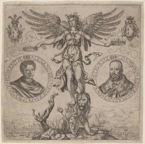 Alexander de Medicis ve Cosmo de Medicis by Martino Rota
