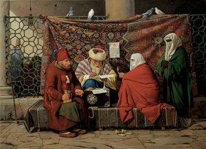 Bir Türk Noterinin Kılıç Ali Paşa Camii Önünde Evlilik Sözleşmesi Düzenlemesi, Tophane, Konstantinopolis, 1837